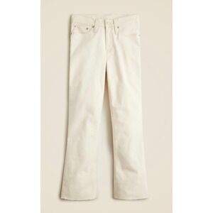 J.CREW 9" Demi-boot Crop Jeans Ecru Natural 27 NEW Raw Hem BP491 Casual Preppy